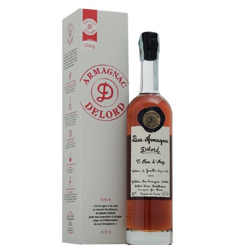Bas Armagnac DELORD 15ans d'age 70cl con astuccio