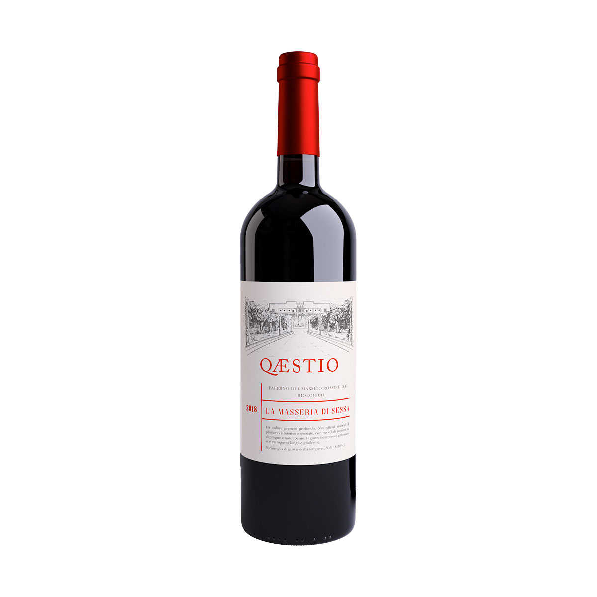 Hubspirits vendita distillati online Vino Qaestio Falerno del Massico rosso DOC 75cl