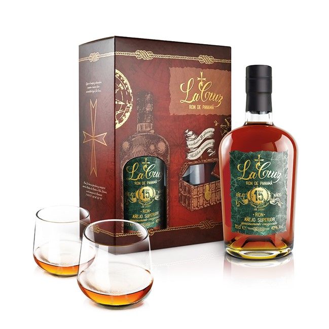 La Cruz 15yo  Ron de Panama 70cl  Gift Box