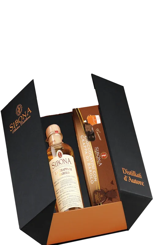 Grappa Sibona Barolo 50cl + cioccolatini
